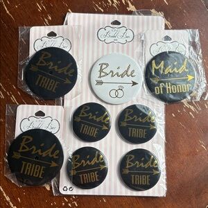 Bride Tribe Bachelorette Buttons